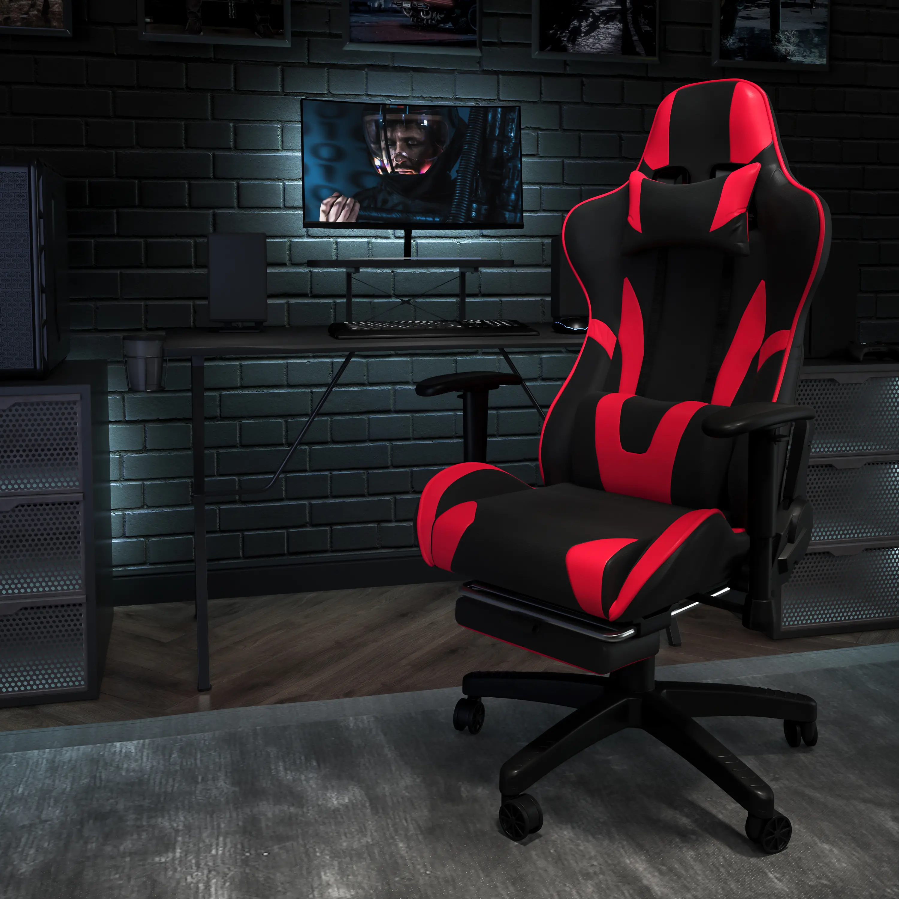 X30 Red and Black Gaming Swivel Chair-2
