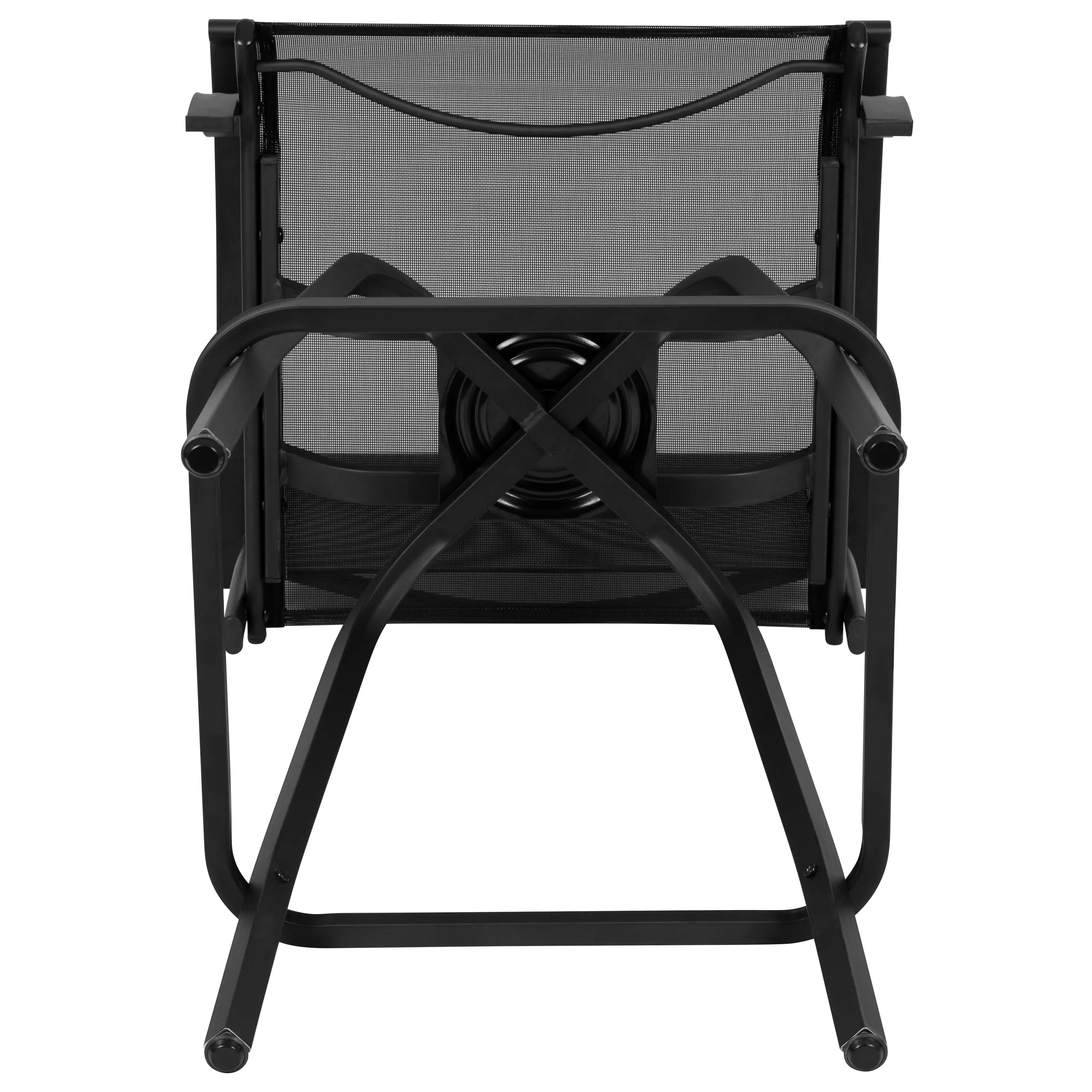 Wren Black Bar Height Patio Stools, Set of 2-8