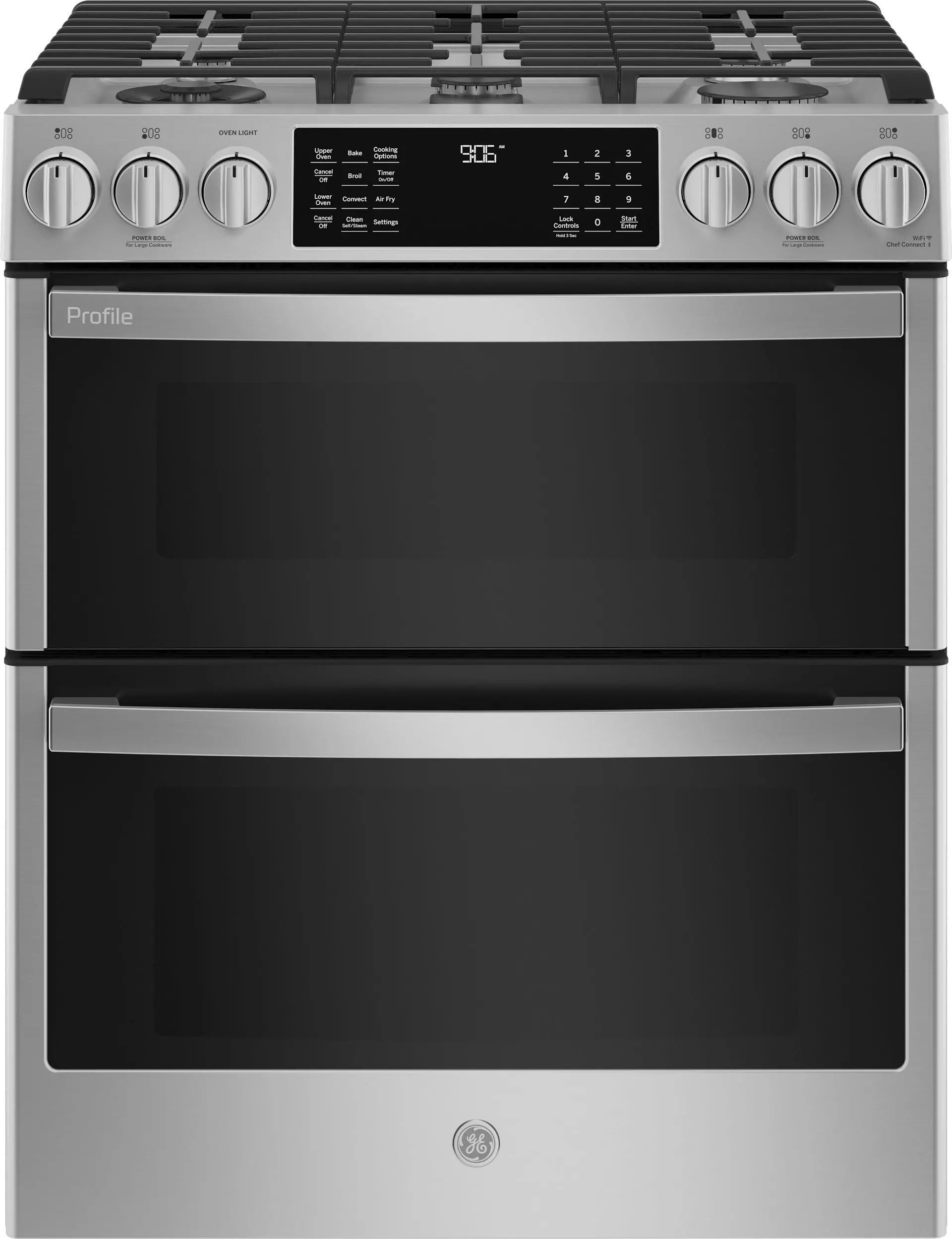 PGS960YPFS GE Profile 6.7 cu ft Double Oven Gas Range - Stainless Steel-1