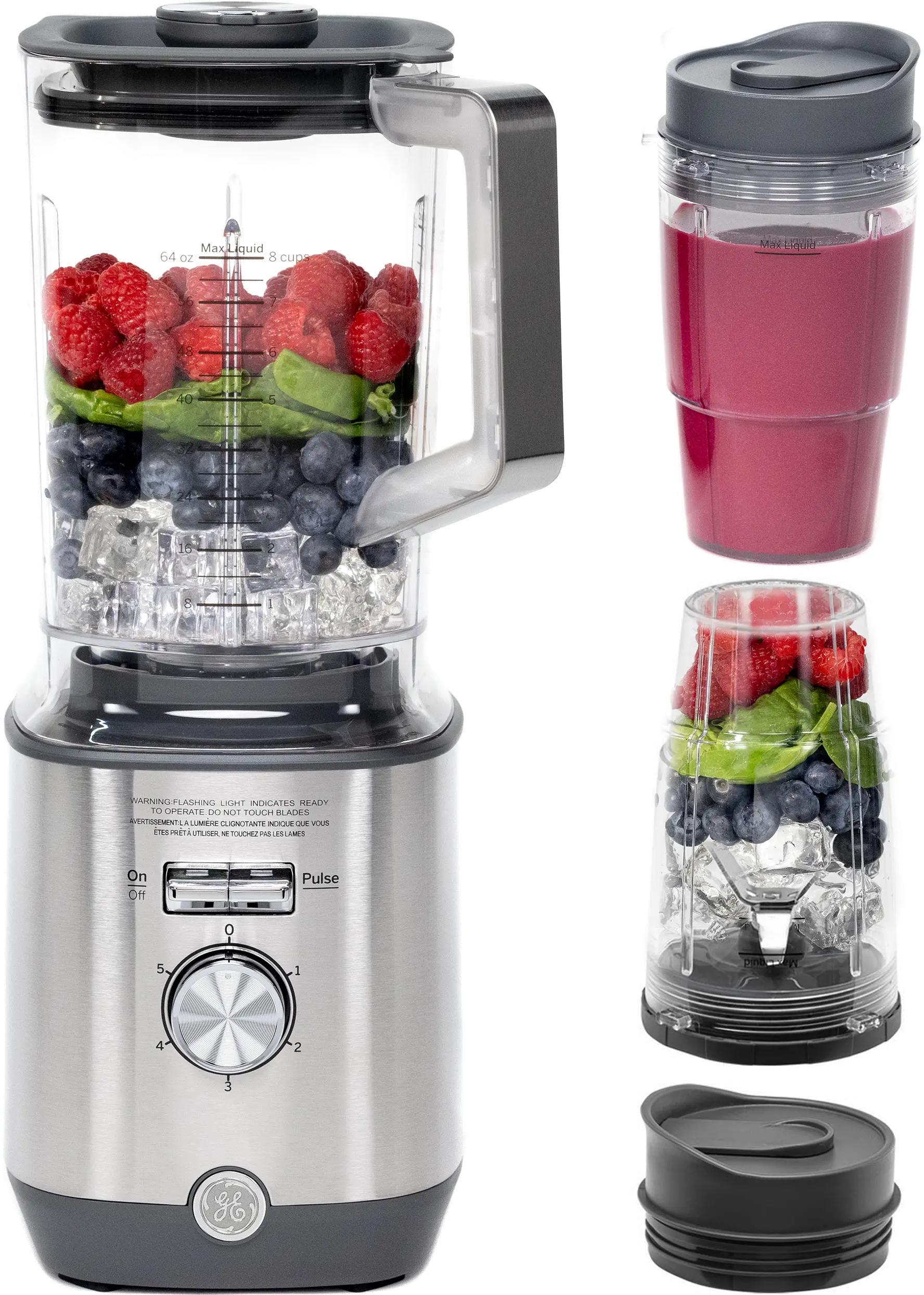 G8BCAASSPSS GE 64oz Blender - Stainless Steel-7