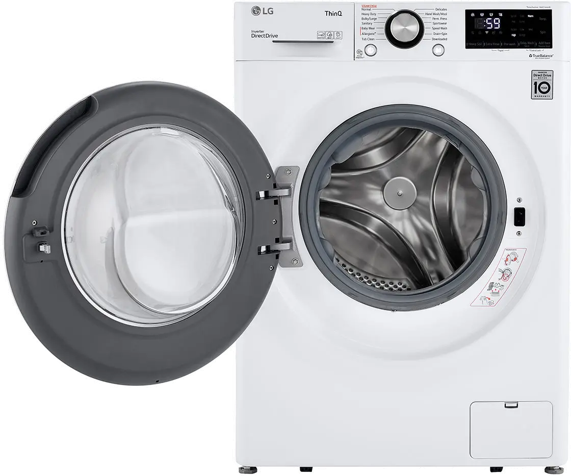 WM1455HWA LG Smart Compact Front Load Washer with Built-In Intelligence - 2.4 cu.ft. White-4