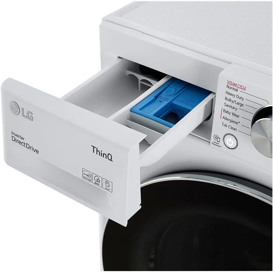 WM1455HWA LG Smart Compact Front Load Washer with Built-In Intelligence - 2.4 cu.ft. White-5