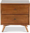 Robin Mid-Century Modern Brown Nightstand