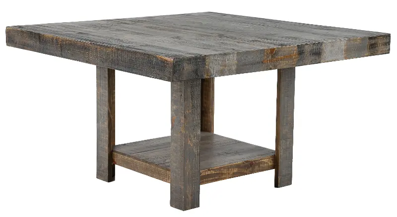 Loft Pine Charcoal Brown Dining Table