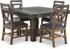 Loft Rustic Pine 5 Piece Dining Set