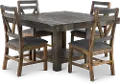 Loft Rustic Pine 5 Piece Dining Set