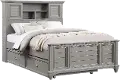 Harbor Hut Gray Full Bookcase Bed with Trundle