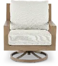 Monterey Natural and Beige Patio Swivel Lounge Chair