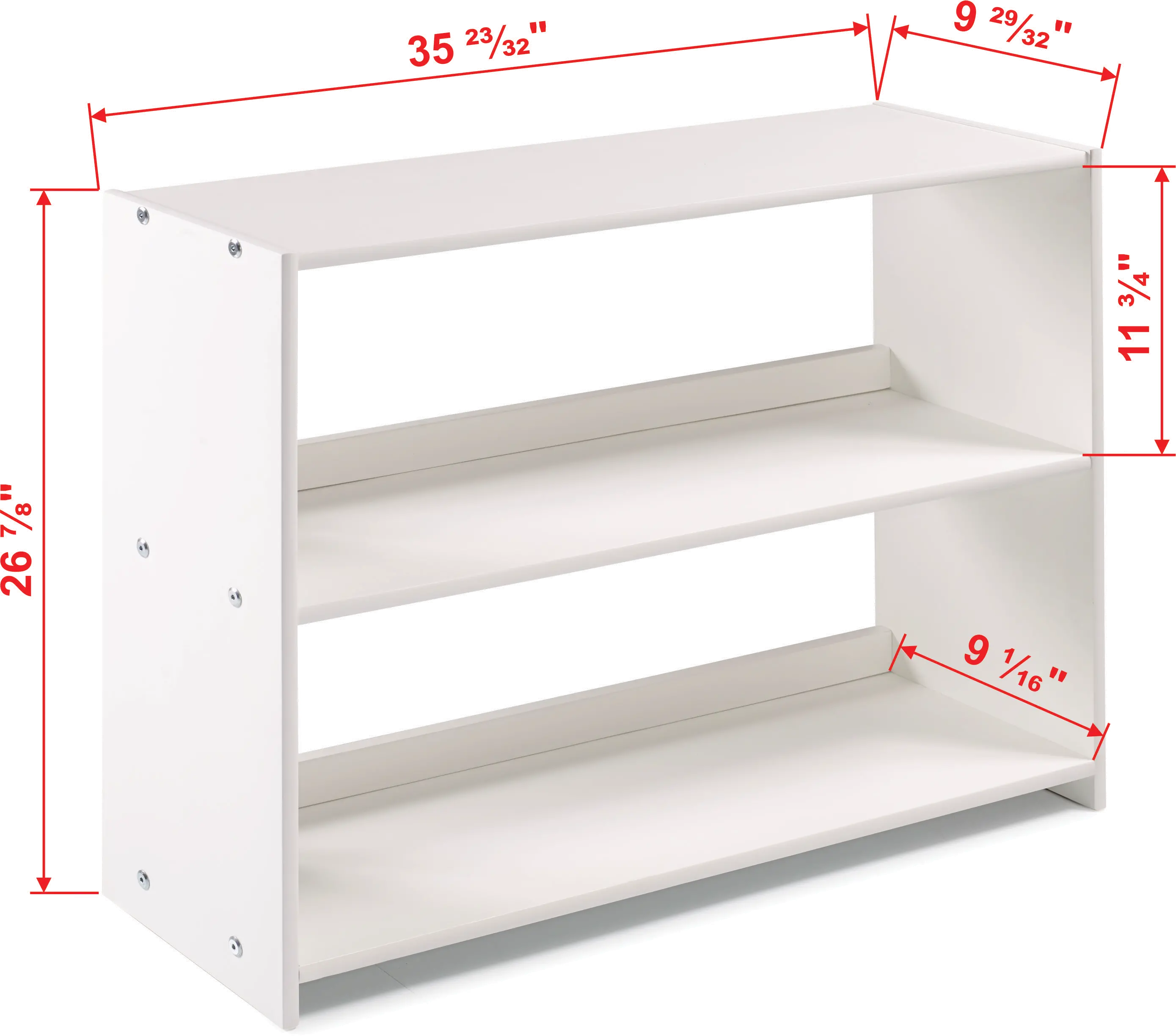 Bristol White Low Loft Bookcase-2