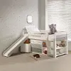 Bristol Twin Gray and White Loft Bed With Accessories
