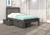 Carson Dark Gray Twin Bed with Dual Underbed Drawers