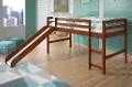 Haven Light Espresso Twin Loft Bed with Slide