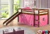 Haven Light Espresso Twin Bed with Pink Tent