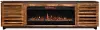 Graceland Brown and Black 86  Fireplace TV Stand