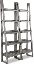 Tustin Stone Gray Set of Etagere Bookcases