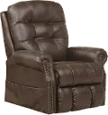4857/1227-09/SABLE Ramsey Brown Power Lift Recliner with Massage and Heat