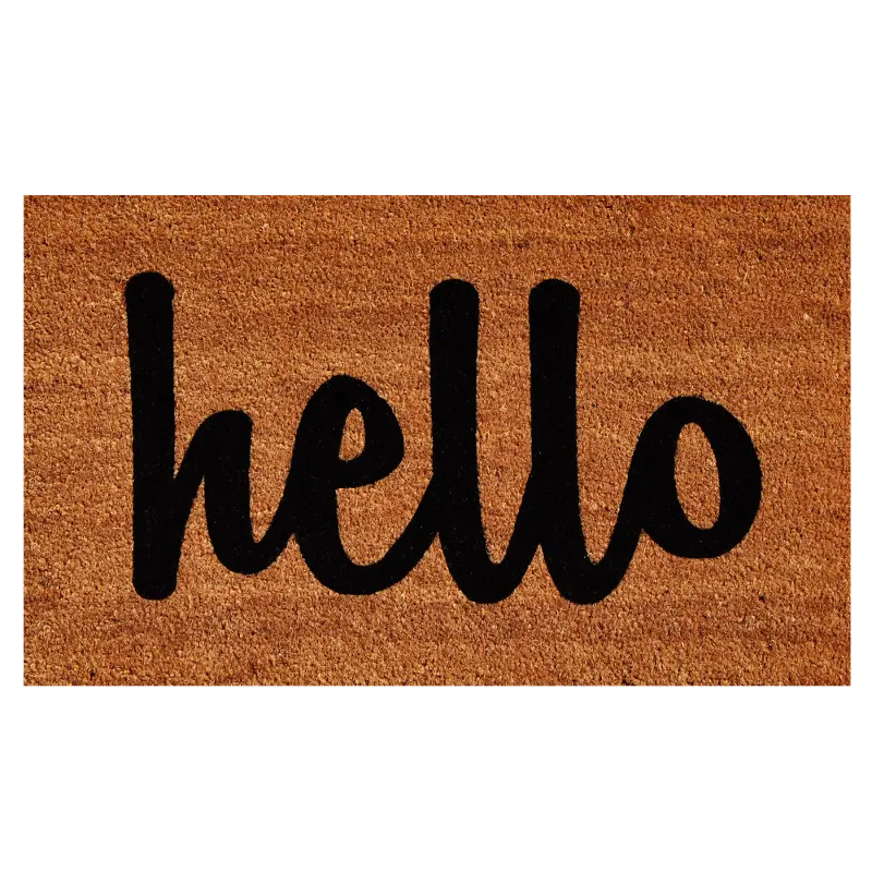Hello Color Block Doormat