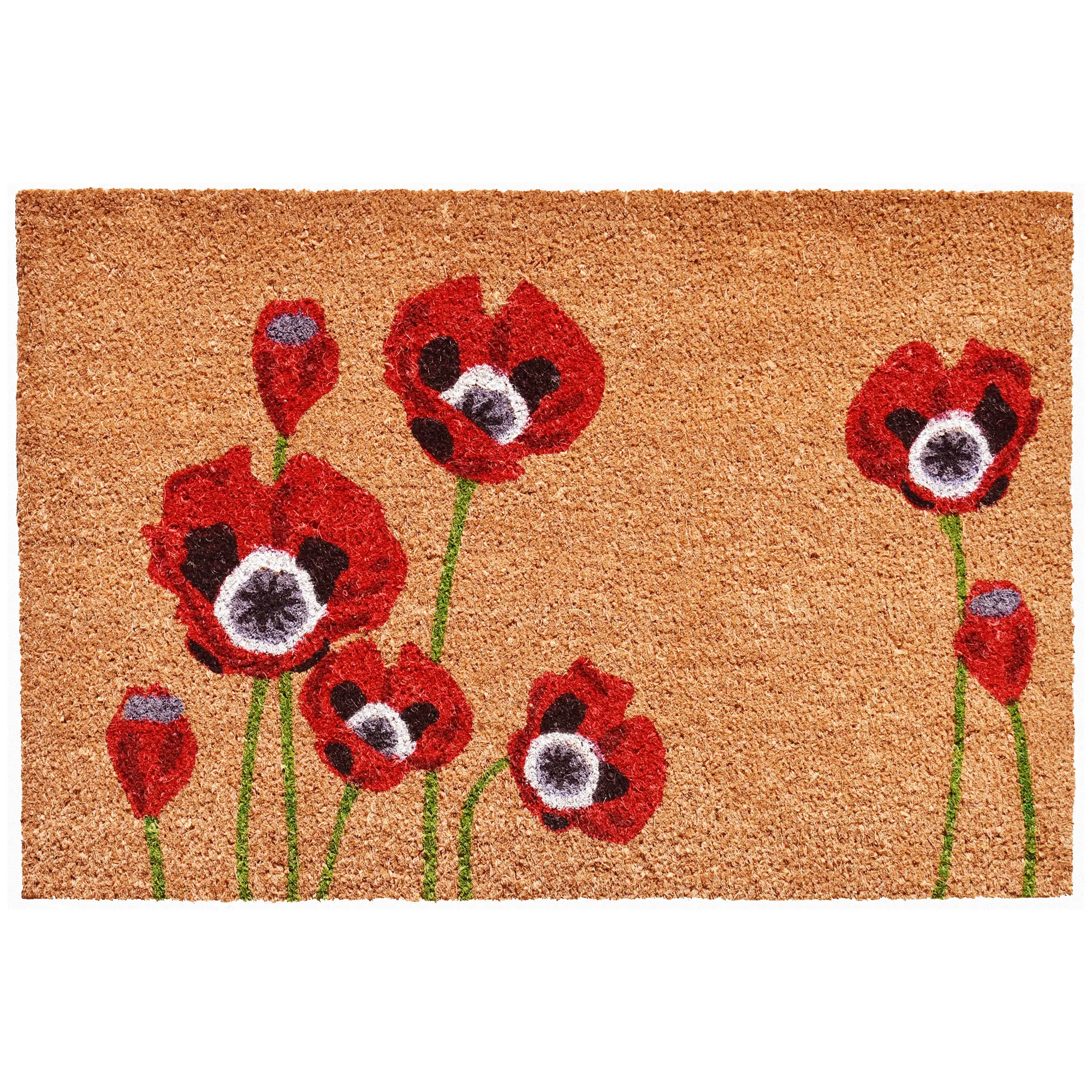 104032436 Red Poppies Doormat-1