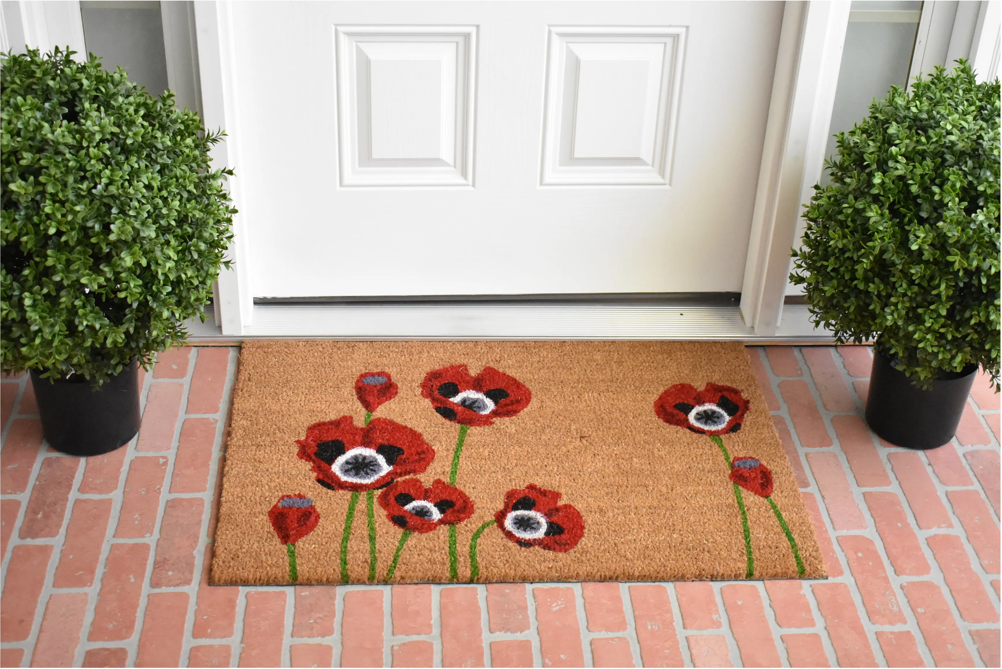 104032436 Red Poppies Doormat-2