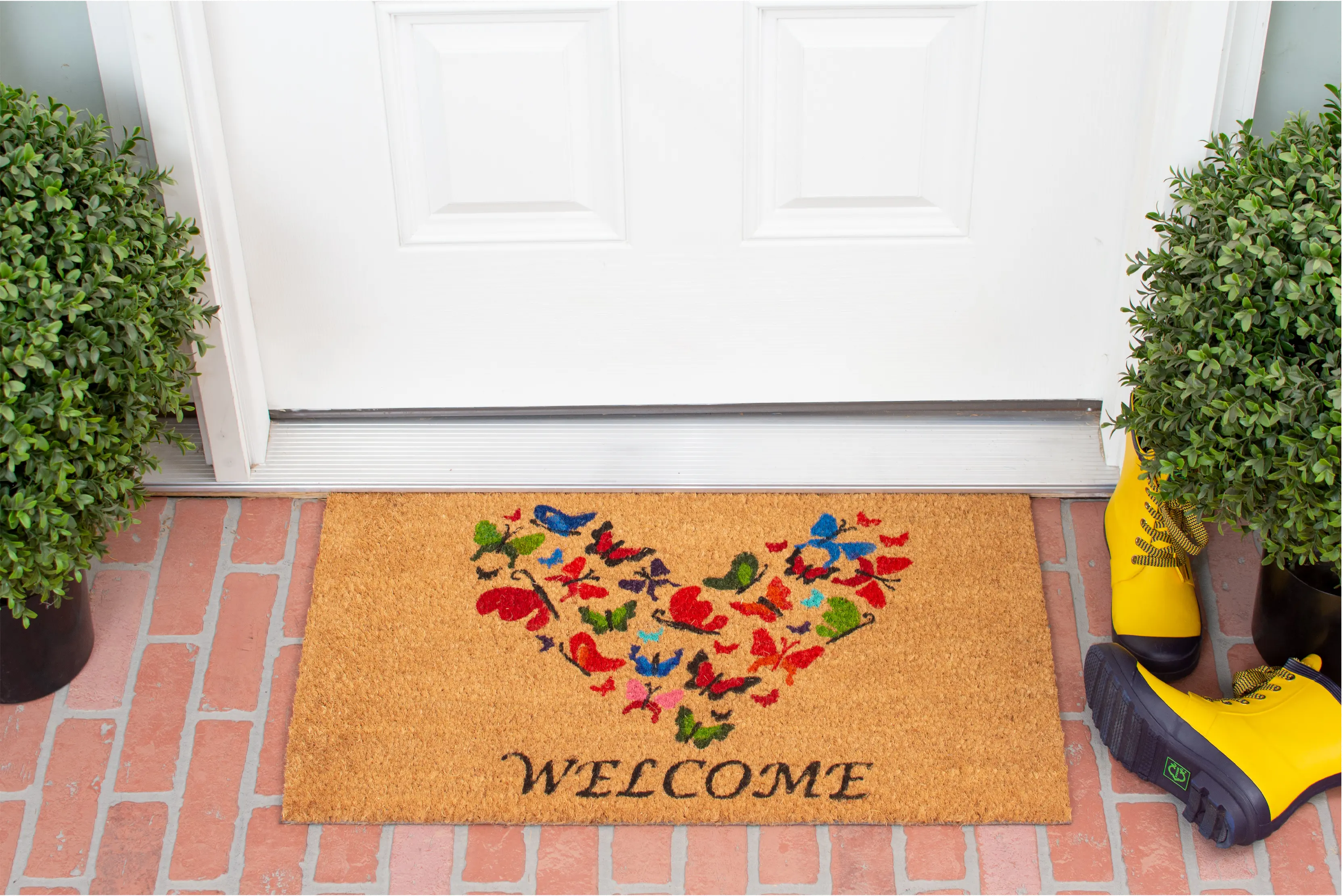 121801729 Butterfly Love Welcome Doormat-3