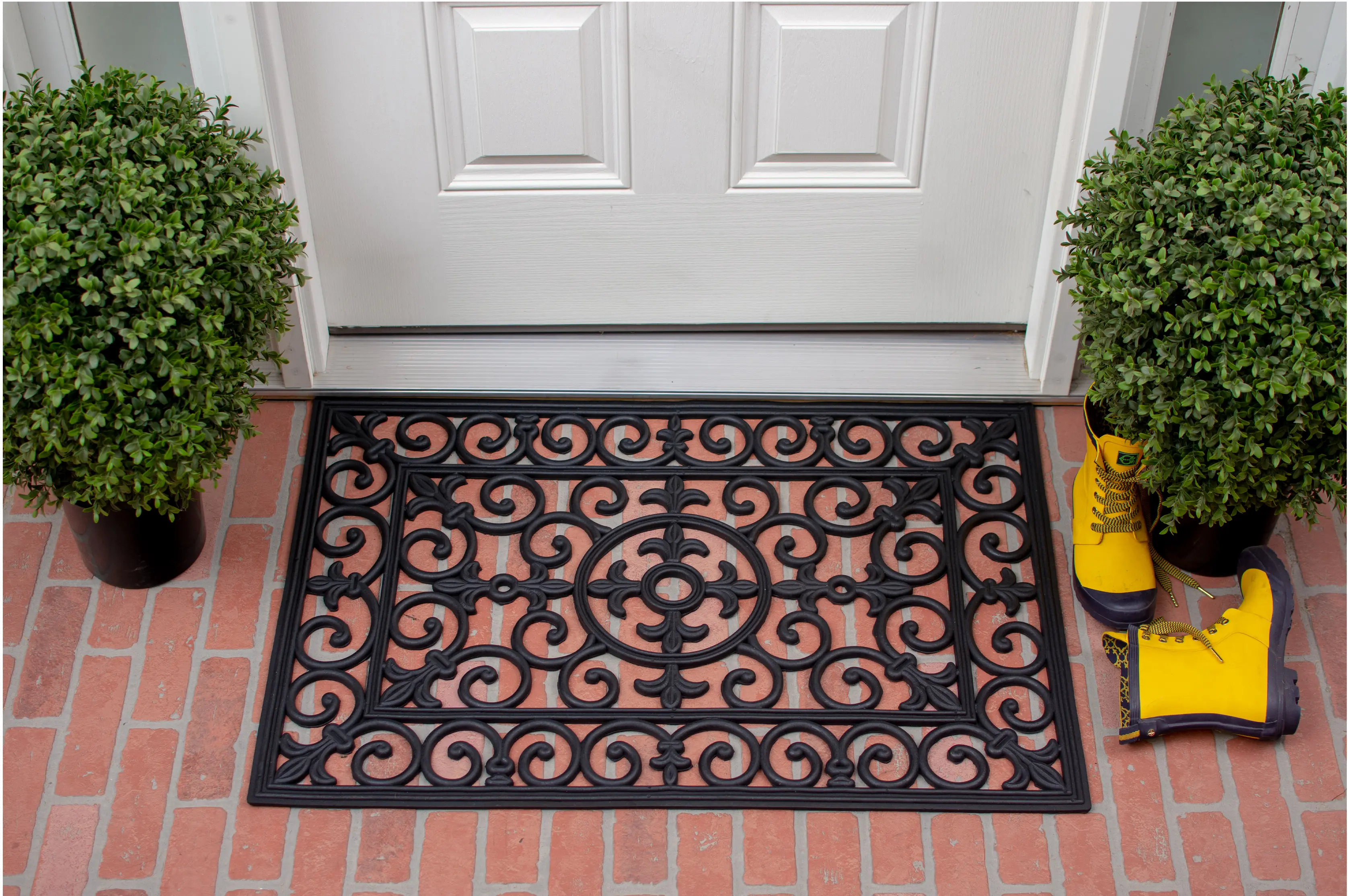 900092436 Fleur De Lis Rubber Doormat-2