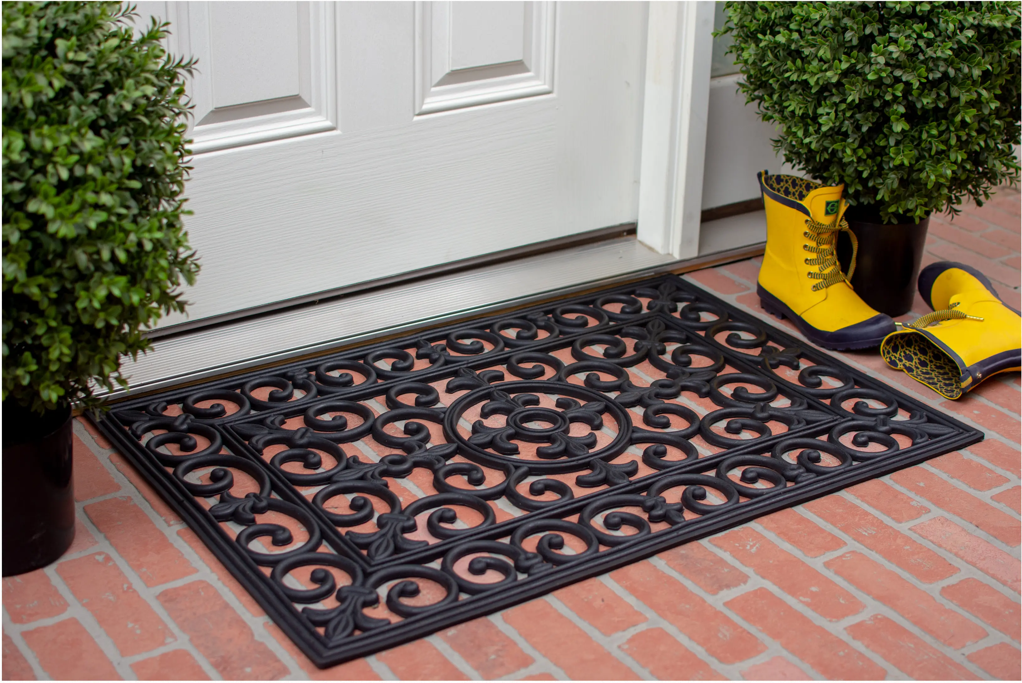 900092436 Fleur De Lis Rubber Doormat-3