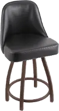 Grizzly Bronze Metal Upholstered Swivel Counter Height Stool
