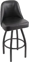Grizzly Pewter Upholstered Swivel Bar Stool