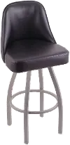 Grizzly Black Upholstered Swivel Extra Tall Bar Stool