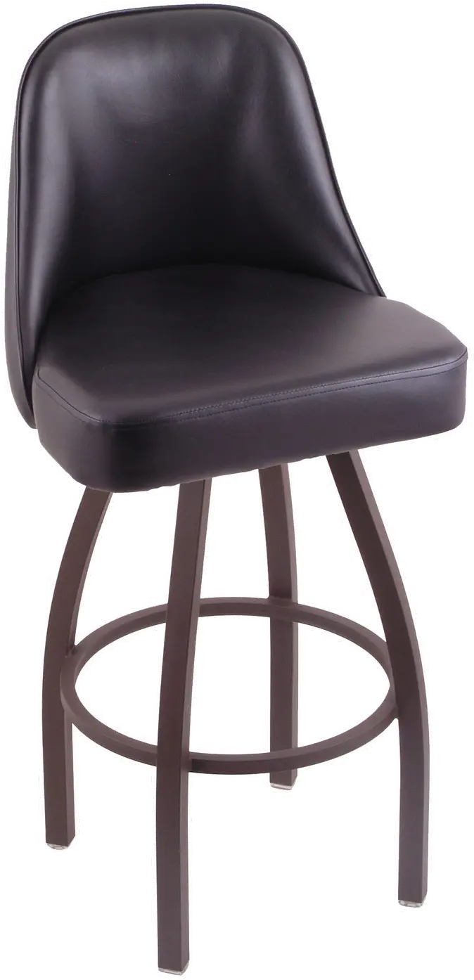 Grizzly Bronze Metal Upholstered Swivel Extra Tall Bar Stool-1