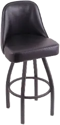 Grizzly Pewter Upholstered Swivel Extra Tall Bar Stool