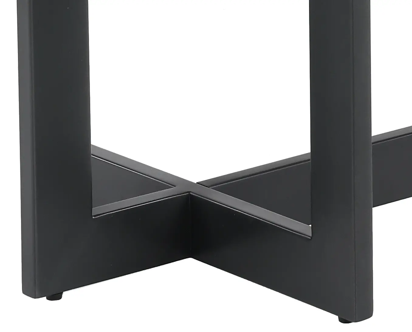 Eden Brown and Black Sofa Table with Upholstered Stools-11