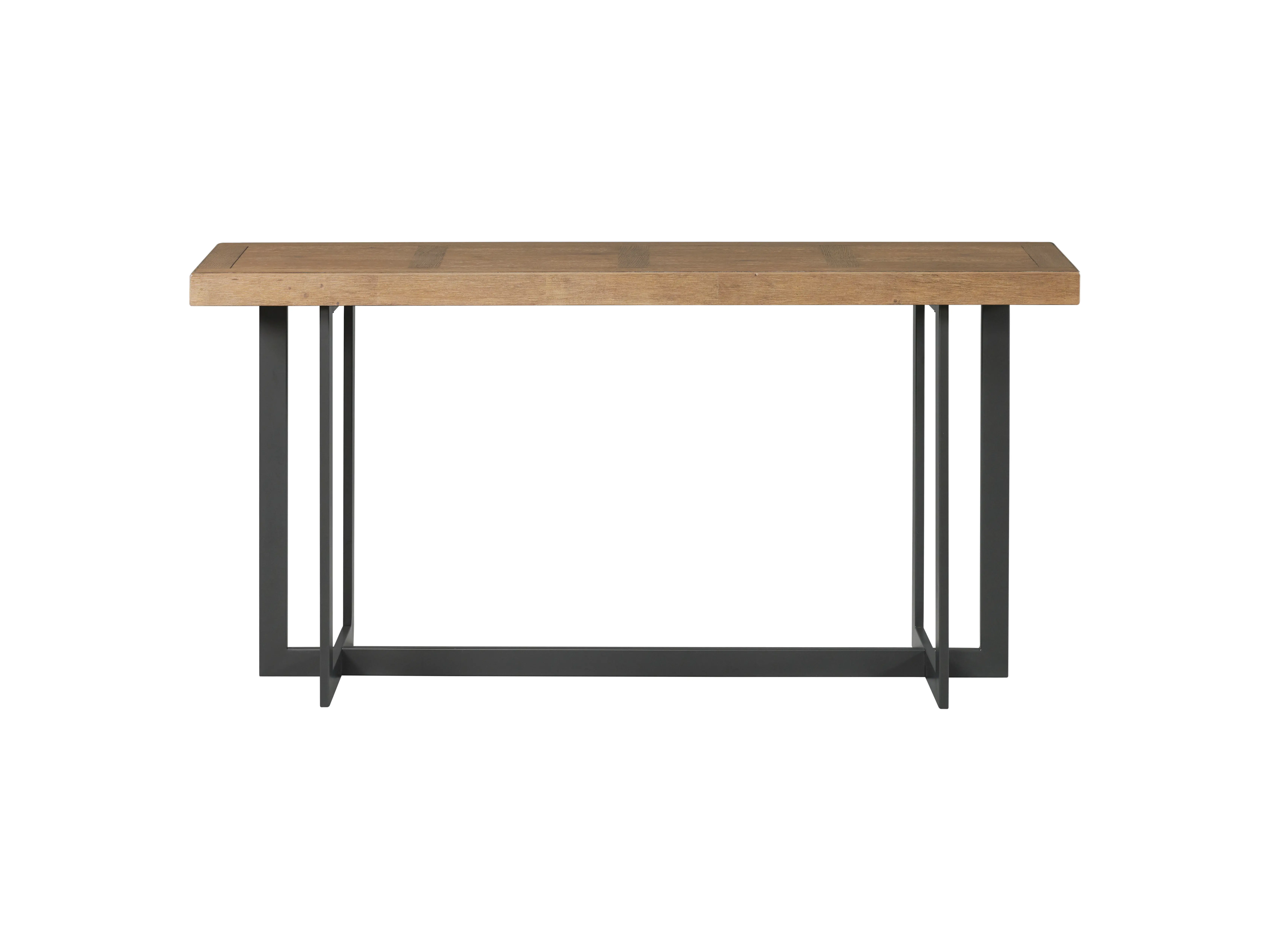 Eden Brown and Black Sofa Table with Upholstered Stools-7