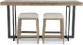 Eden Dune Sofa Table With Upholstered Stools