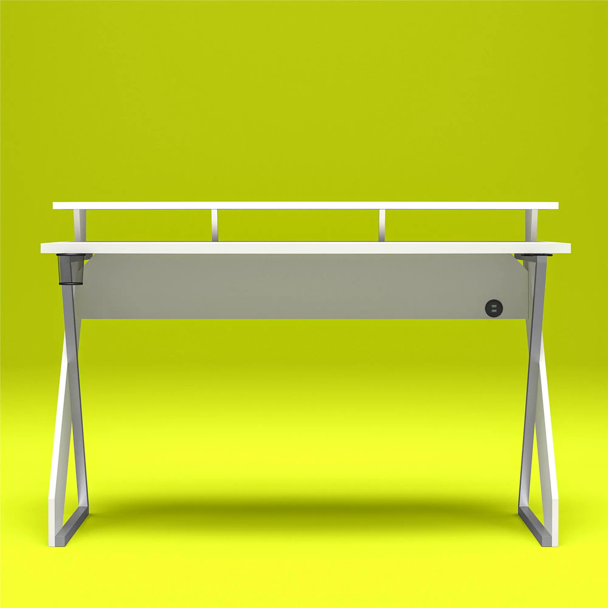 White Gaming Desk with Riser - Xtreme-3