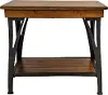 District Black and Brown Side Table