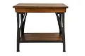 District Black and Brown Side Table