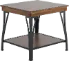 District Black and Brown End Table