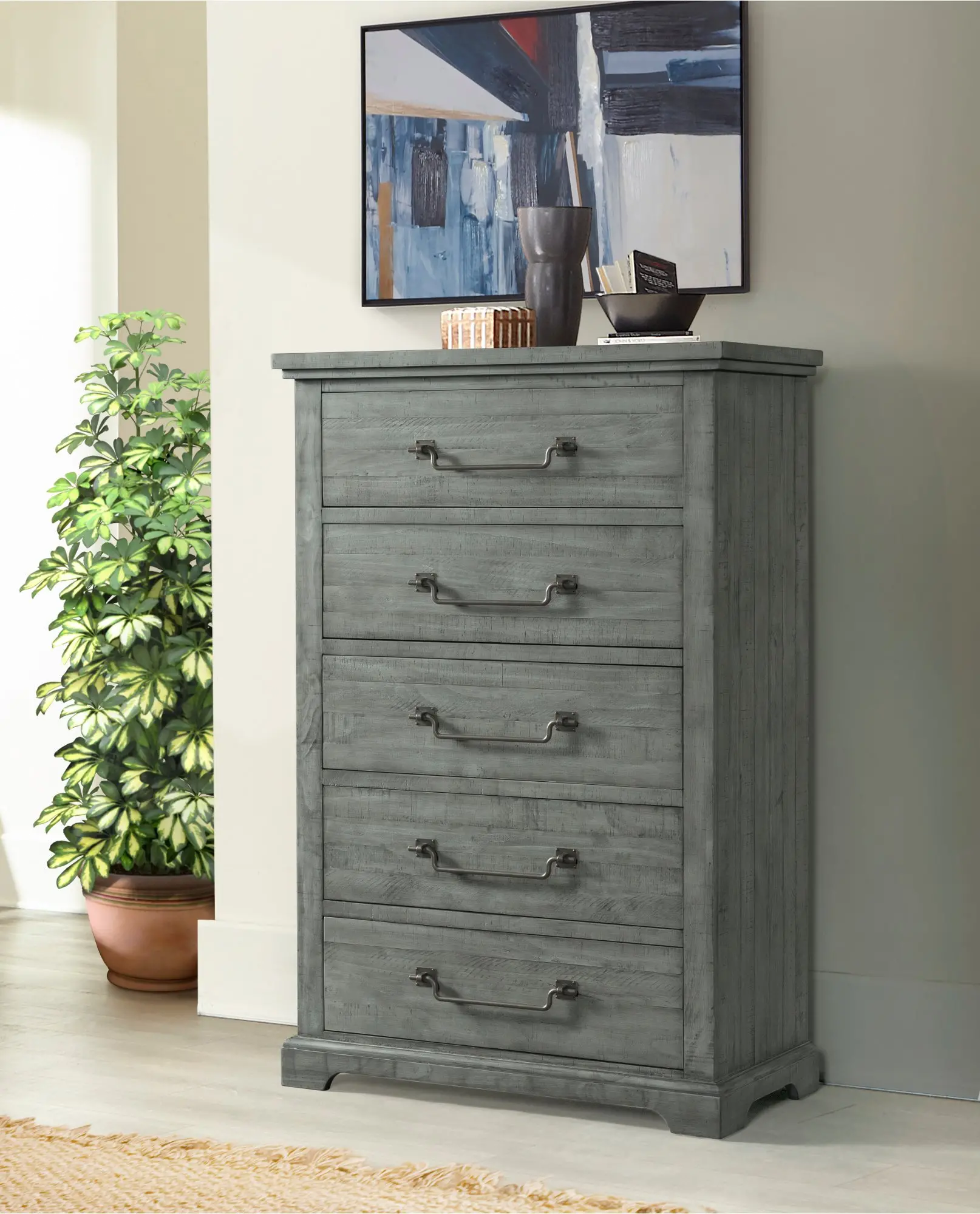 Beach House Gray Chest of Drawers-4