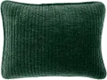 Stonewashed Emerald Green Cotton Velvet Boudoir Throw Pillow