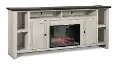 Eastport White 84 Fireplace TV Stand
