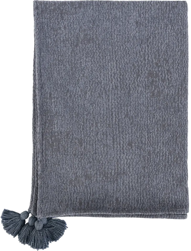 Transitional Blue Carmela Saltwater Throw Blanket