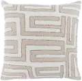 Modern Natural and Ivory Throw Pillow - Mateo
