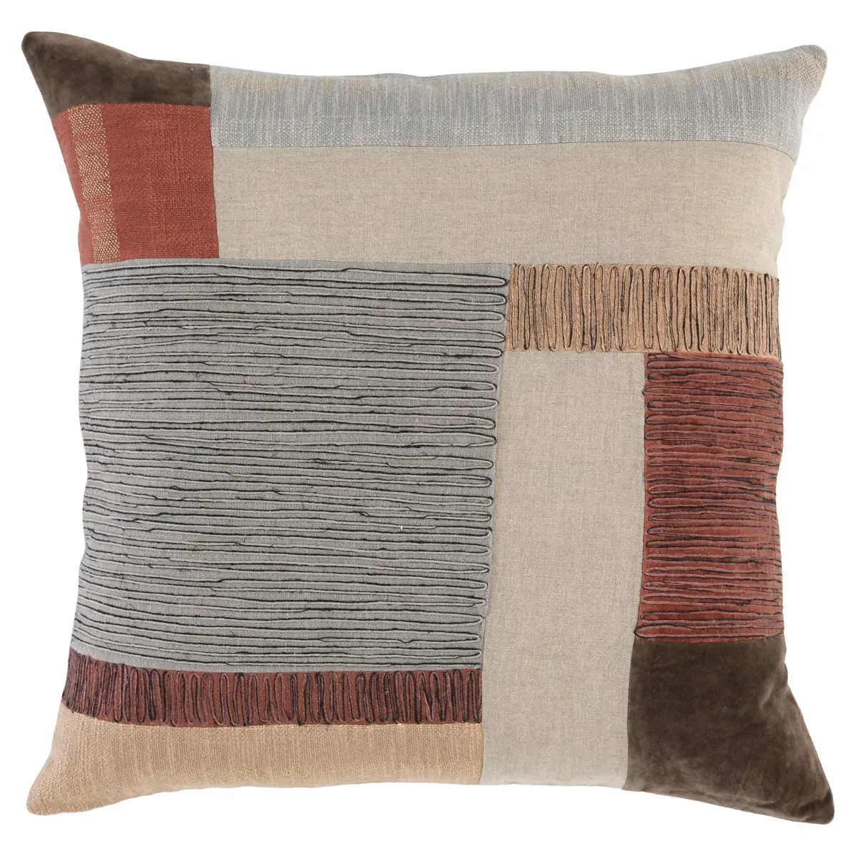 Transitional Multi Color Velez Throw Pillow-1