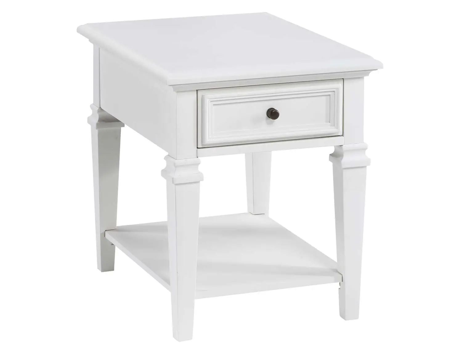 Charlestown White End Table-1