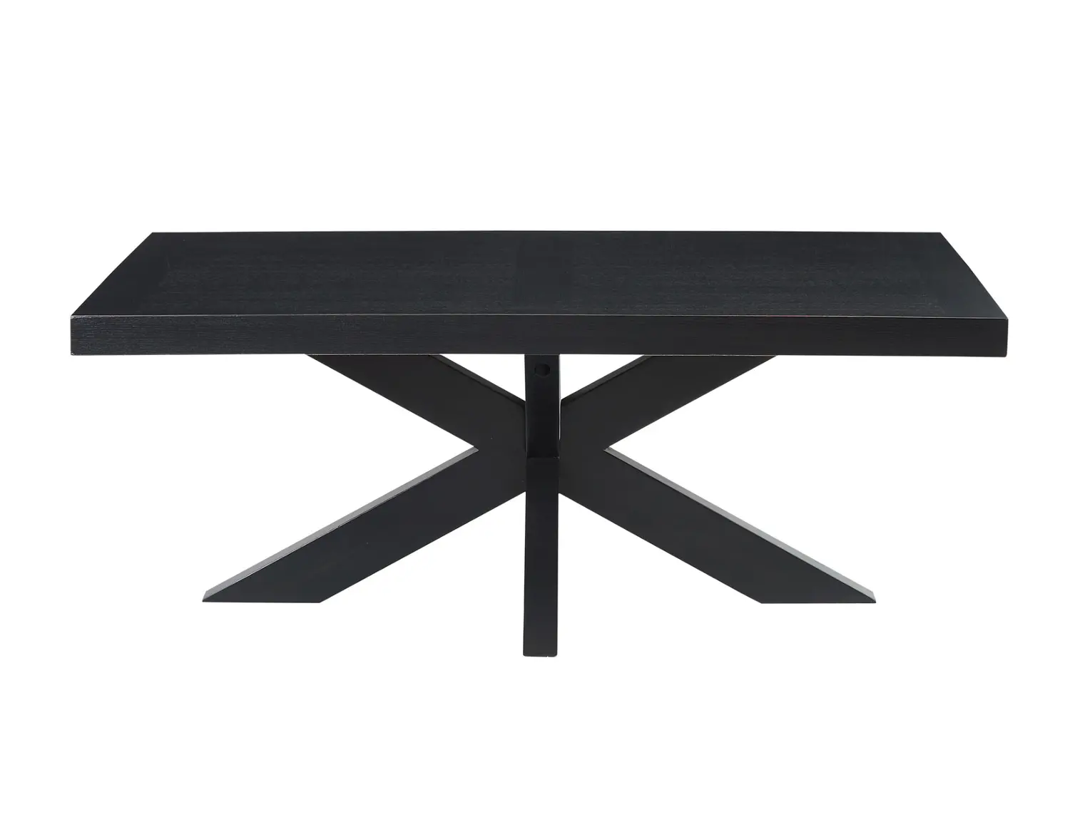 Harris Ebony Black Timber Beam Pedestal Coffee Table-1