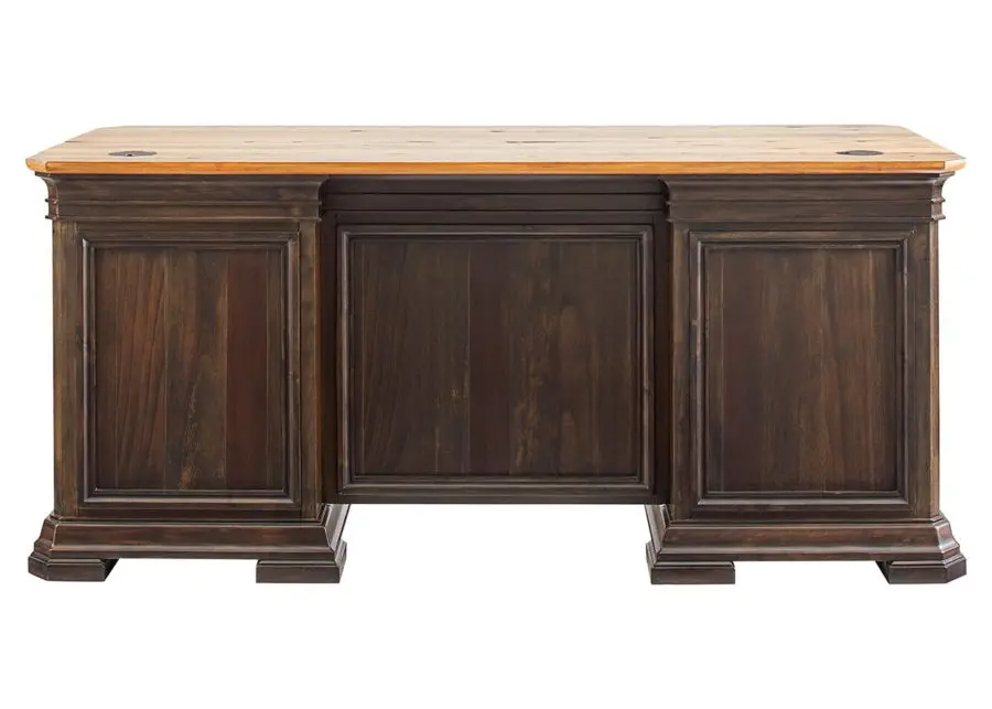 Sonoma Brown Double Pedestal Desk-5