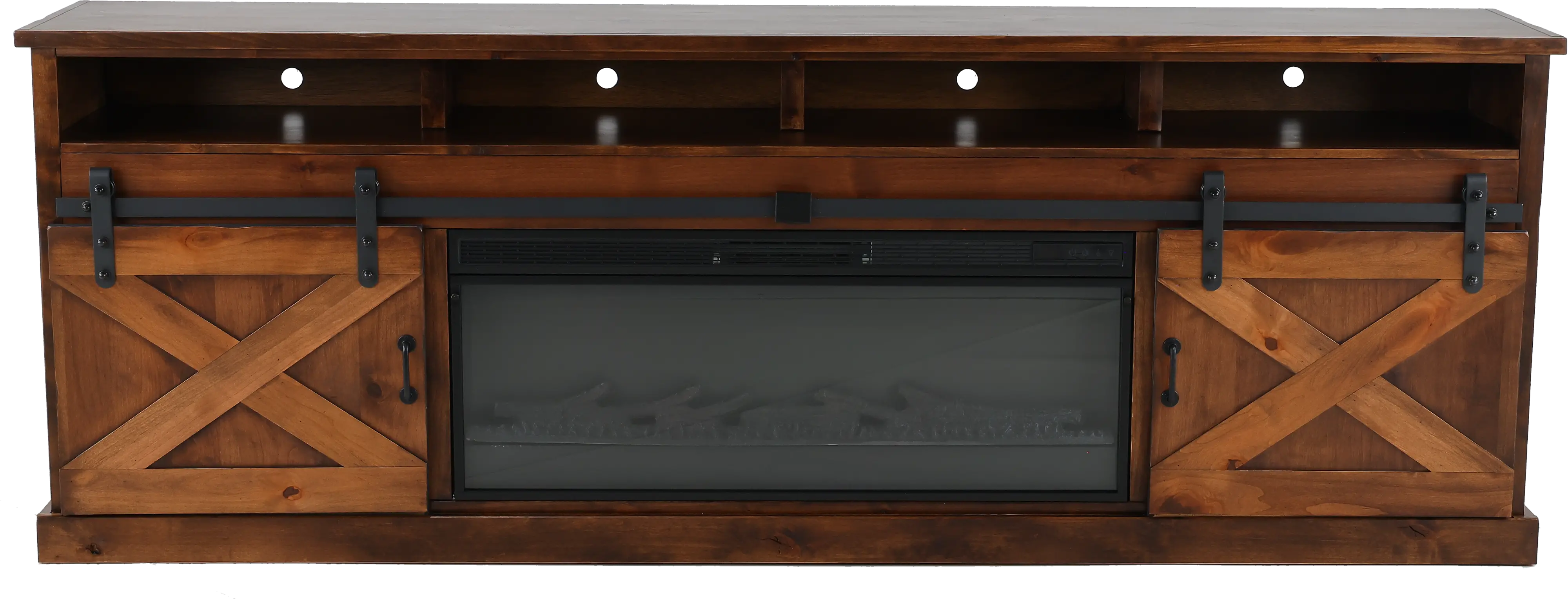 Farmhouse Brown 94 Fireplace TV Stand-1