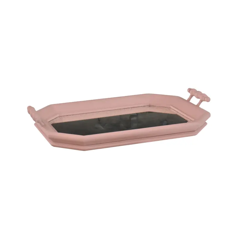 Oberon Pink Mirrored Tray