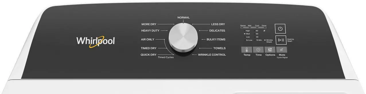 WGD5010LW Whirlpool Gas Dryer W5010 - White 7.0 cu ft-2